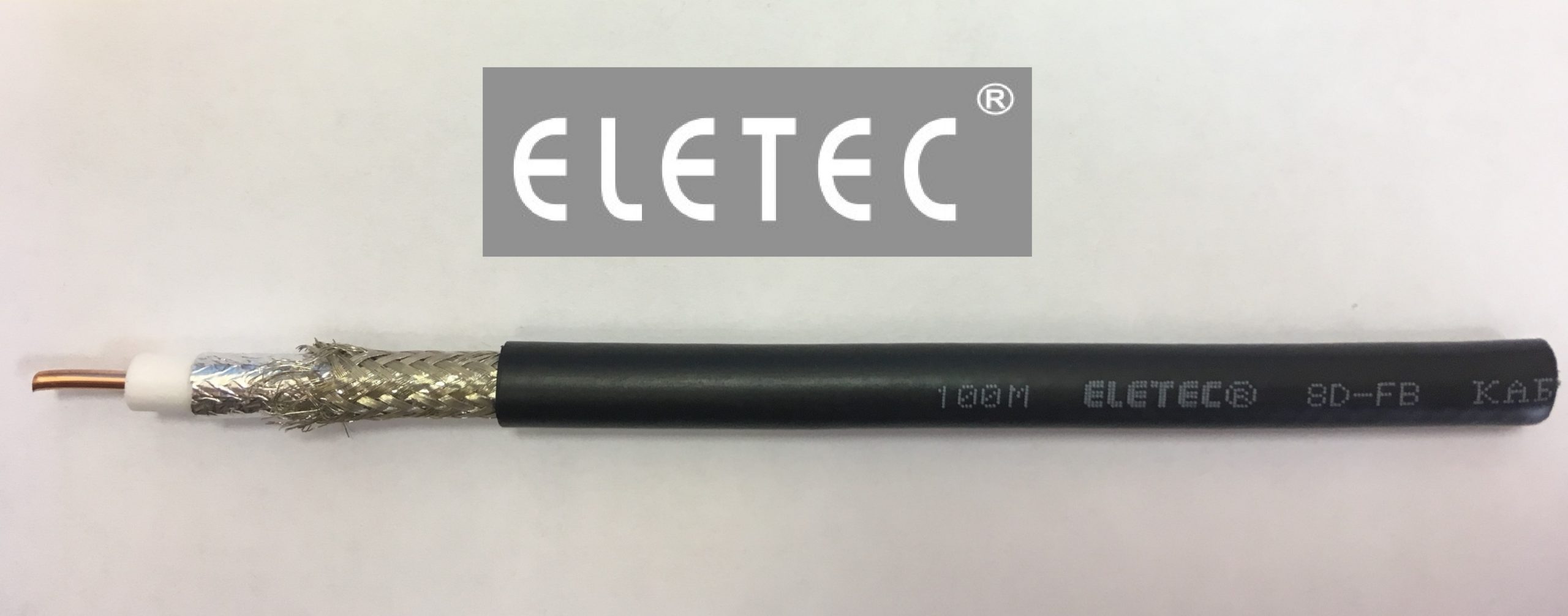 Коаксиальный кабель Eletec 8D-FB CCA c волновым сопротивлением 50 ом