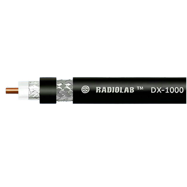 Коаксиальный кабель Radiolab DX-1000 Lite CCA PE Black c волновым сопротивлением 50 ом