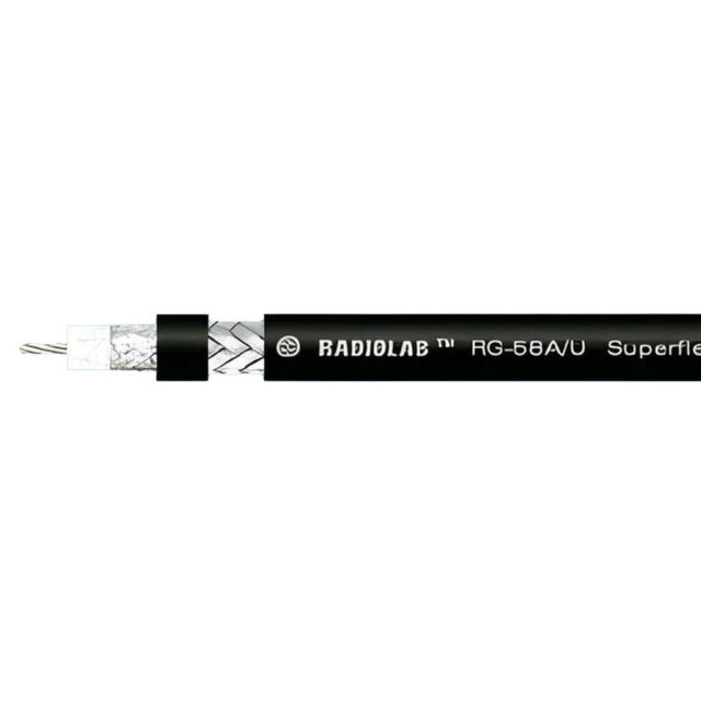 Коаксиальный кабель Radiolab RG-58 A/U Black c волновым сопротивлением 50 ом