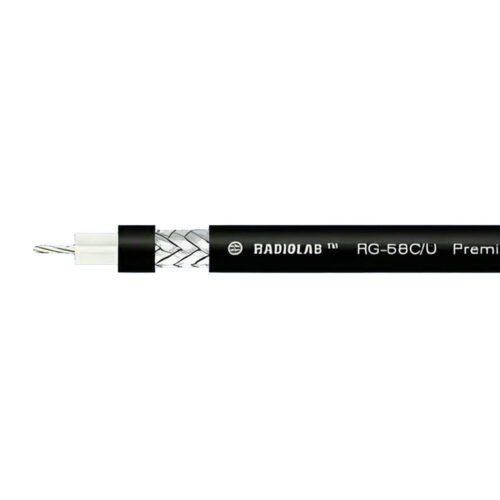 Коаксиальный кабель Radiolab RG-58 C/U Black c волновым сопротивлением 50 ом