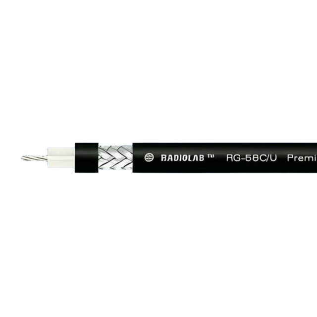 Коаксиальный кабель Radiolab RG-58 C/U Black c волновым сопротивлением 50 ом