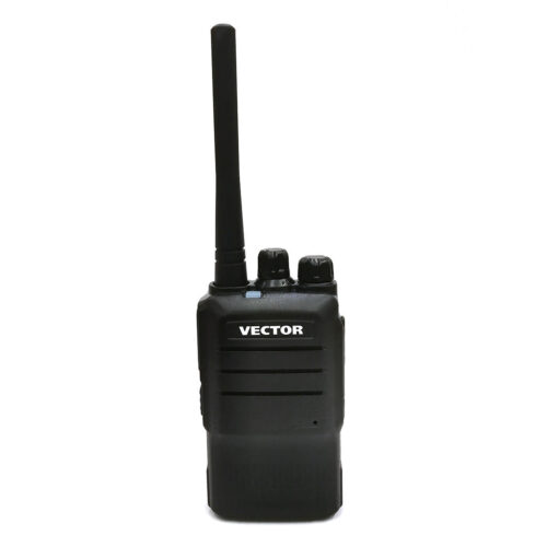 Рация Vector VT-46 A портативная UHF с клавиатурой и антенной – вид спереди